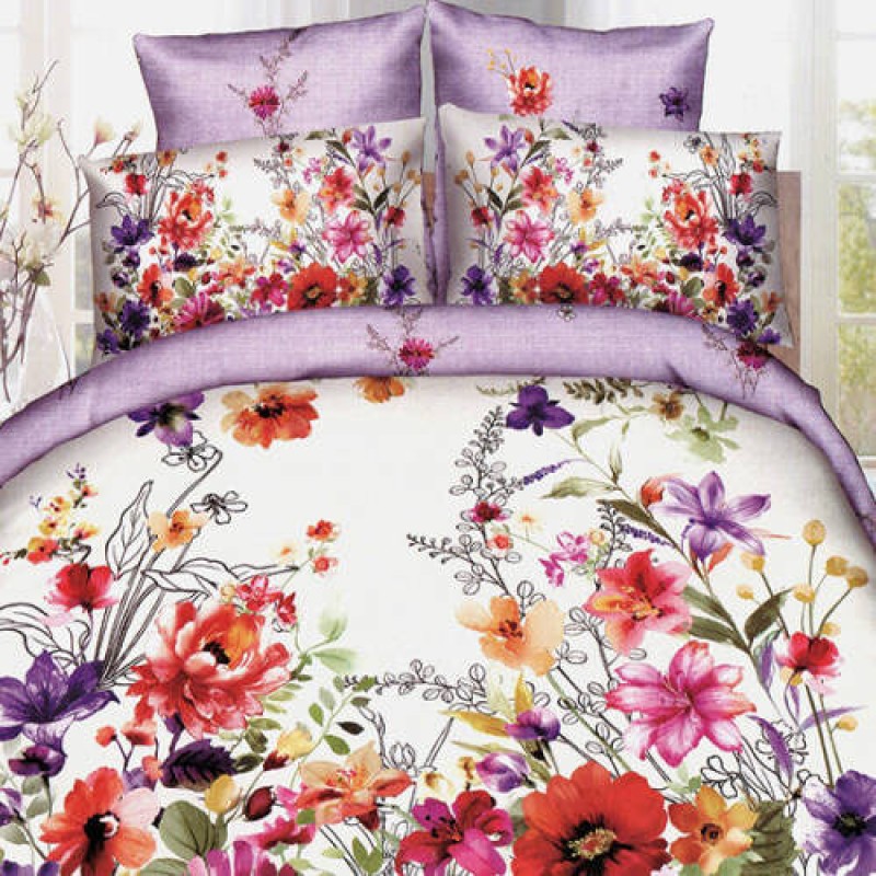 Lenjerie de pat digital print 3D (SPRING FLOWERS)